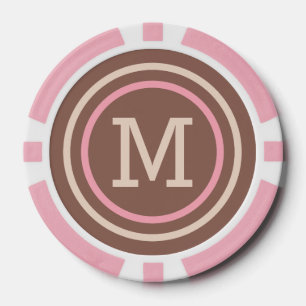 Stripes Pattern aangepaste monogram pokerchips