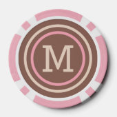 Stripes Pattern aangepaste monogram pokerchips (Achterkant)