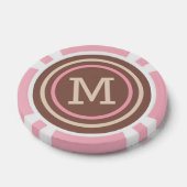 Stripes Pattern aangepaste monogram pokerchips (Enkel)