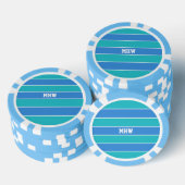Stripes Pattern aangepaste monogram pokerchips (Opstapeling)