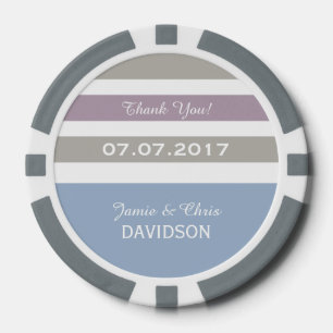 Stripes Pattern aangepaste monogram pokerchips