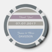 Stripes Pattern aangepaste monogram pokerchips (Achterkant)