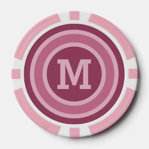 Stripes Pattern aangepaste monogram pokerchips