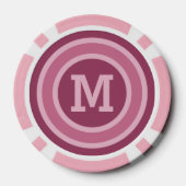 Stripes Pattern aangepaste monogram pokerchips (Achterkant)