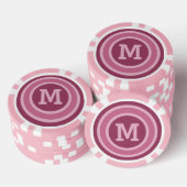 Stripes Pattern aangepaste monogram pokerchips (Opstapeling)