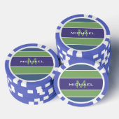 Stripes Pattern aangepaste monogram pokerchips (Opstapeling)