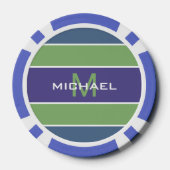 Stripes Pattern aangepaste monogram pokerchips (Achterkant)
