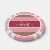 Stripes Pattern aangepaste monogram pokerchips (Enkel)