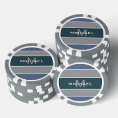 Stripes Pattern aangepaste monogram pokerchips (Opstapeling)