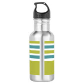 Stripes Pattern aangepaste monogram waterflessen Waterfles (Achterkant)