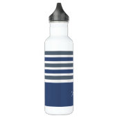 Stripes Pattern aangepaste monogram waterflessen Waterfles (Links)