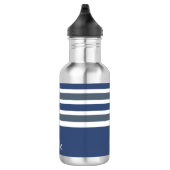 Stripes Pattern aangepaste monogram waterflessen Waterfles (Rechts)