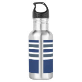 Stripes Pattern aangepaste monogram waterflessen Waterfles (Achterkant)