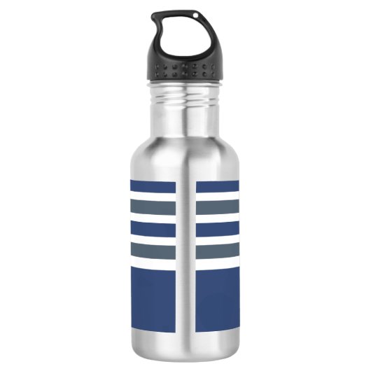 Stripes Pattern aangepaste monogram waterflessen Waterfles (Achterkant)