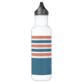 Stripes Pattern aangepaste monogram waterflessen Waterfles (Links)