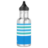 Stripes Pattern aangepaste monogram waterflessen Waterfles (Rechts)