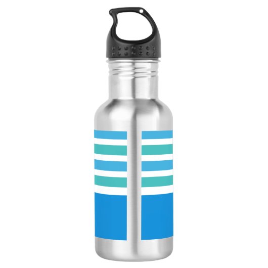 Stripes Pattern aangepaste monogram waterflessen Waterfles (Achterkant)