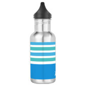 Stripes Pattern aangepaste monogram waterflessen Waterfles (Links)
