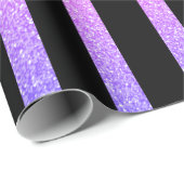 Stripes Pattern Black White Paarse Multicolor Cadeaupapier (Rol Hoek)