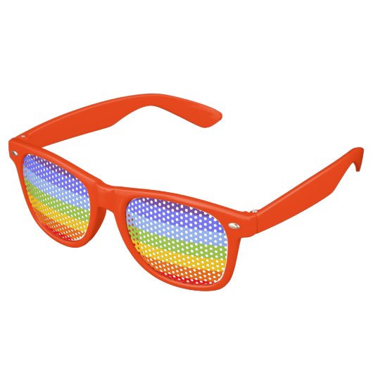 Stripes Pattern - chakra-regenboogkleuren Retro Zonnebril (Gekanteld)