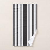 Stripes Pattern Grey White Black Bad Handdoek (Handdoek)