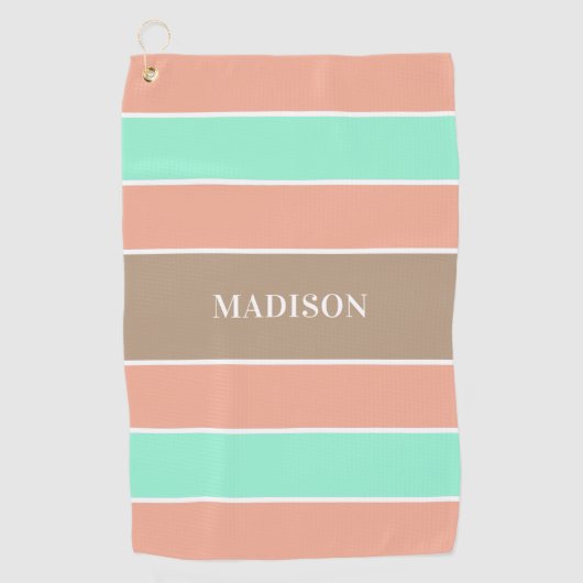 Stripes Pattern-label: golfhanddoek (Voorkant)