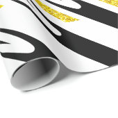 Stripes Pattern Multicolor Gold Glitter Artsy 2022 Cadeaupapier (Rol Hoek)