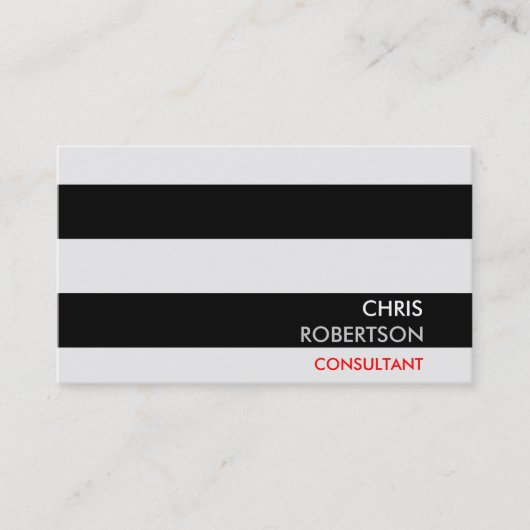 Stripes Pattern Professional Chic Visitekaartje (Voorkant)