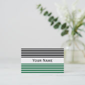 Stripes Pattern smal wit + je rug. en tekst Visitekaartje (Staand voorkant)