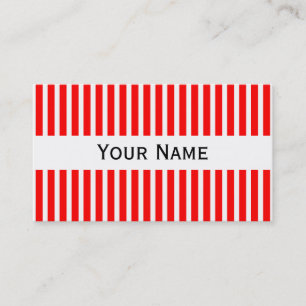 Stripes Pattern smal wit + je rug. en tekst Visitekaartje