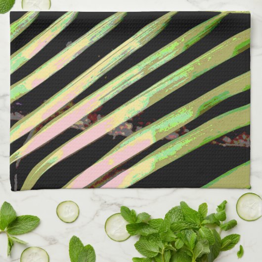 Stripes per Natuur Theedoek (Gevouwen)