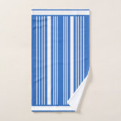Stripes Perewinkle Blue & White Bath Towel Set Bad Handdoek (Handdoek)
