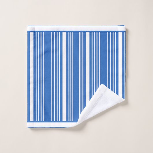 Stripes Perewinkle Blue & White Bath Towel Set Bad Handdoek (Wasdoekje)