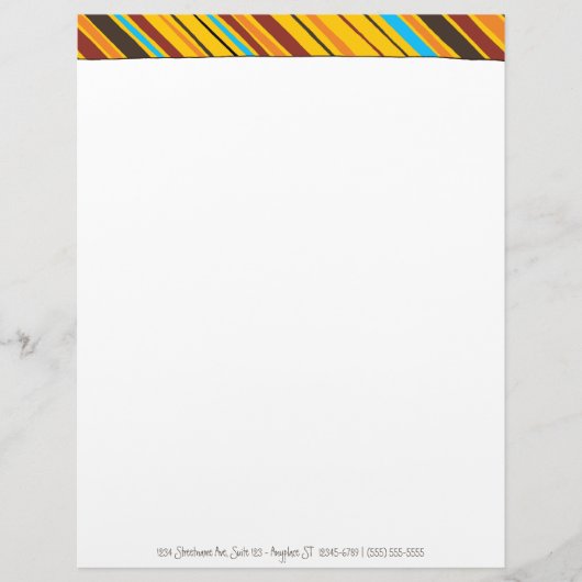 Stripes Personal Letterhead Briefhoofd Sjabloon (Voorkant)