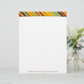 Stripes Personal Letterhead Briefhoofd Sjabloon (Staand voorkant)