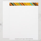 Stripes Personal Letterhead Briefhoofd Sjabloon (Voorkant / Achterkant)