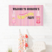 Stripes, Pink Lemonade Birthday Spandoek (Insitu)