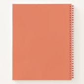 Stripes Pink Red Retro Calligraphy Notitieboek (Achterkant)