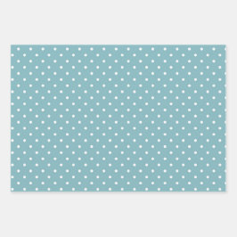 Stripes Polka Dot Zig Zag Patronen Blauwgroen Blau Inpakpapier Vel