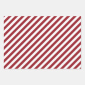 Stripes Polka Dot Zig Zag Pattern Red White Inpakpapier Vel (Voorkant 2)