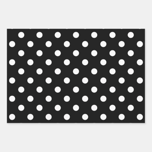 Stripes & Polka Dots Classic Black & White Inpakpapier Vel (Voorkant)
