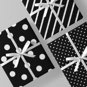 Stripes & Polka Dots Classic Black & White Inpakpapier Vel
