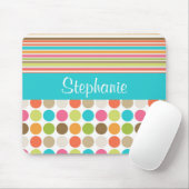 Stripes Polka Dots monogram Muismat (Met muis)