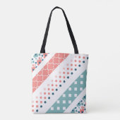 Stripes Polkadots Floral Tote Bag (Achterkant)