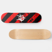 Stripes Punk / Anarchist cracked symbol Persoonlijk Skateboard (Horizontaal)