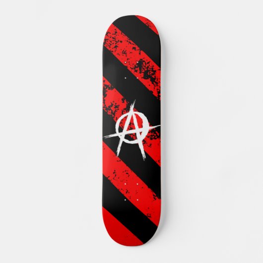 Stripes Punk / Anarchist cracked symbol Persoonlijk Skateboard (Voorkant)