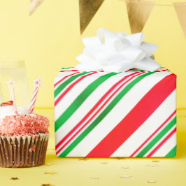 Stripes Red Green White Stripes Cadeaupapier