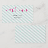 Stripes roepen me Persoonlijke Roepkaart Contactkaartje (Voorkant / Achterkant)