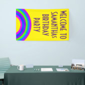 Stripes Round Lijst, gekleurd 03 + uw idee Spandoek (Beurs)