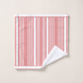 Stripes Roze Blush & White Bath Towel Set Bad Handdoek (Wasdoekje)